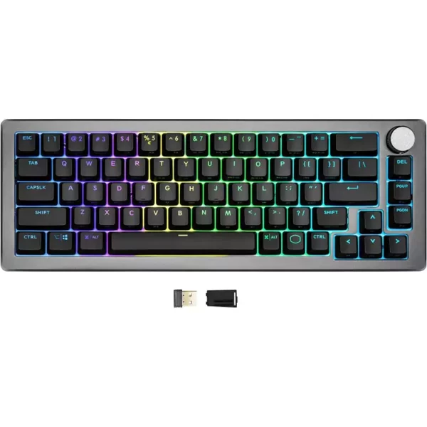 کیبورد مکانیکال گیمینگ کولر مستر مدل CK721 Space Gray Blue Switch