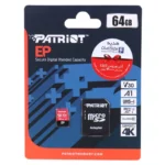 رم میکرو 64 گیگ پاتریوت Patriot EP A1 V30 U3 C10 90MB/s + خشاب