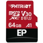 رم میکرو 64 گیگ پاتریوت Patriot EP A1 V30 U3 C10 90MB/s + خشاب