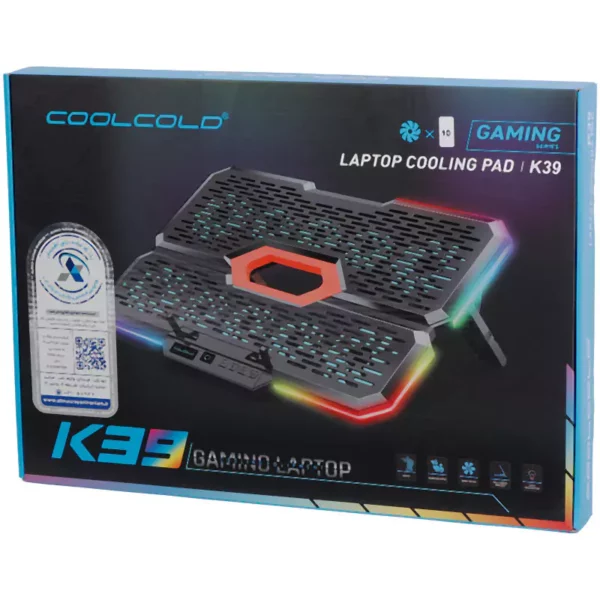 پایه خنک کننده لپ تاپ کول کلد مدل K39 RGB