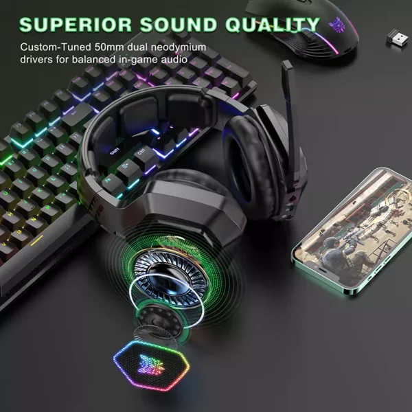 هدفون مخصوص بازی وایرلس اونیکوما مدل B100 مشکی