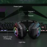 هدفون مخصوص بازی وایرلس اونیکوما مدل B100 مشکی