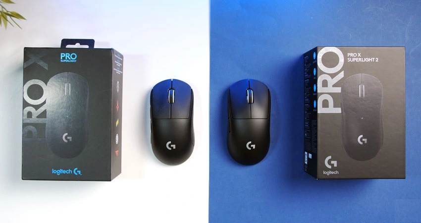 مقایسه موس G Pro X Superlight و Superlight 2