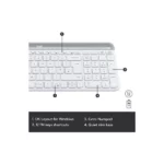 کیبورد و ماوس بی‌سیم لاجیتک مدل Combo MK470 Slim White - Image 5