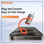 تبدیل لایتنینگ به تایپ سی ۶۰ وات مک‌دودو مدل Mcdodo OT‑5530 - تصویر 10