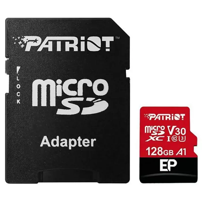 رم میکرو 128 گیگ پاتریوت Patriot EP A1 V30 U3 C10 90MB/s + خشاب - تصویر 2