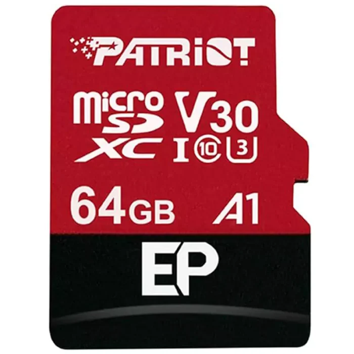 رم میکرو 64 گیگ پاتریوت Patriot EP A1 V30 U3 C10 90MB/s + خشاب - تصویر 2