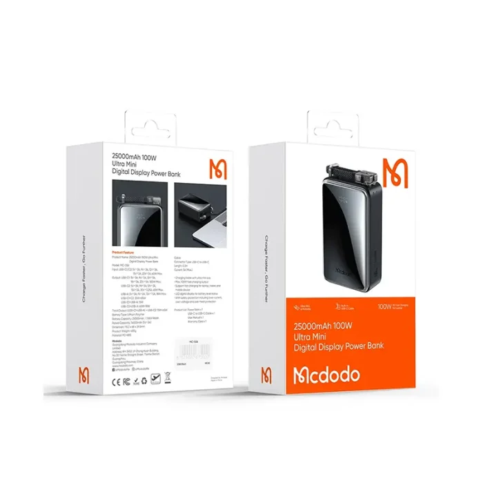 پاوربانک Mcdodo مدل MC-0561 ظرفیت ۲۵۰۰۰ mAh - تصویر 2