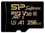 کارت حافظه میکرو SD سیلیکون پاور مدل Superior Golden Series کلاس 10 استاندارد UHS-I U3 سرعت 100MBps ظرفیت 256 گیگابایت