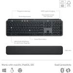 موس و کیبورد بی سیم لاجیتک مدل MX KEYS S COMBO - تصویر 5
