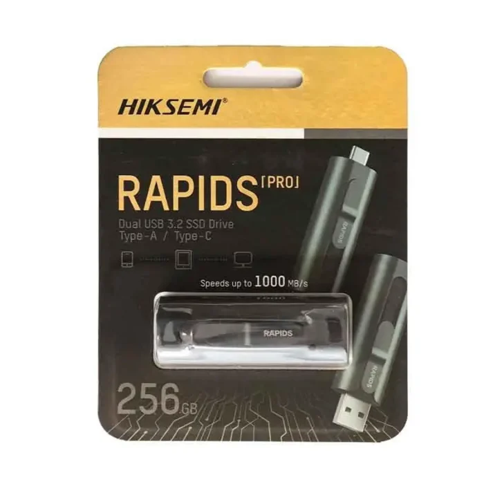 هارد SSD اکسترنال هایک‌سمی HIKSEMI مدل Rapids Pro S1000 ظرفیت 256 گیگابایت، رابط دوگانه USB 3.2 Gen 2 و Type-C - تصویر 2